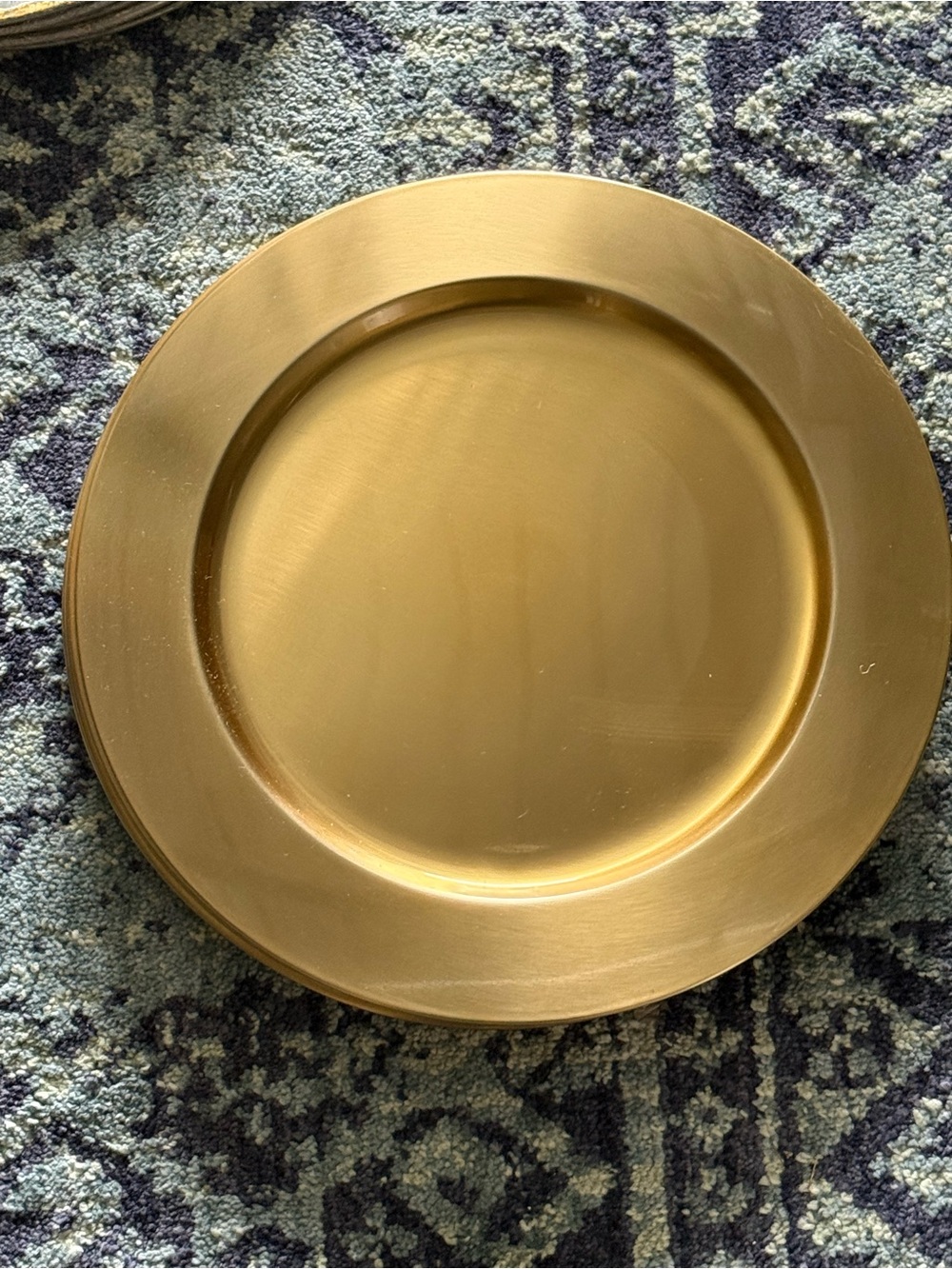 Brushed Gold Charger Plate - Stylish Dining Accent 7 plates